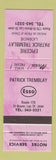 Matchbook Cover - Esso oil gas Patrick Tremblay Lac St Jean QC PURPLE