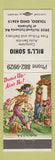 Matchbook Cover - Bill's Sohio oil gas Toledo OH hillbilly