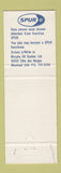 Matchbook Cover - Alex Gas Bar Spur oil Laval QC