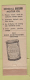 Matchbook Cover - Kendall oil gas Tony's Sarasota FL