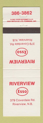Matchbook Cover - Esso il gas Riverview NB