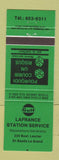 Matchbook Cover - Gulf oil gas Lafrance Station St Basile Le Grand QC GREEN