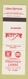 Matchbook Cover - Gulf oil gas Depanneur Labbe Rimouski QC