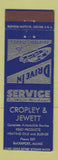 Matchbook Cover - Cropley Jewett Esso oil gas Bucksport ME