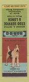 Matchbook Cover - George Zettle Esso oil gas Wire Haired Terrier