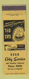 Matchbook Cover - Esso oil gas Ebby Service Winnipeg MB WEAR