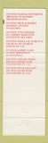Matchbook Cover - Essence Super C oil gas QC CHAIN