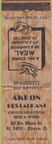 Matchbook Cover - Akron Restaurant Spaghetti Akron OH