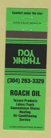Matchbook Cover - Roach oil gas Texaco