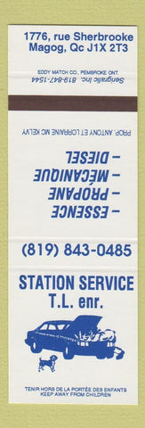 Matchbook Cover - Station Service oil gas Magog QC SAMPLE