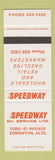 Matchbook Cover - Speedway Oil Service gas Edmonton AB SAMPLE