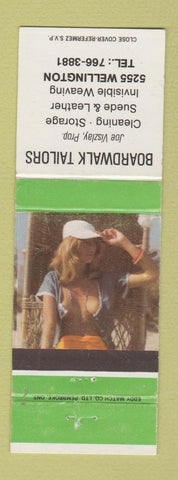 Matchbook Cover - Boardwalk Tailors pinup WEAR