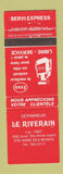 Matchbook Cover - Esso oil gas Depanneur Le Riverain Ste Anne Des Monts QC WEAR