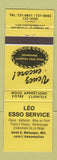 Matchbook Cover - Leo Esso oil gas Montreal QC YELLOW