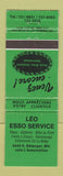 Matchbook Cover - Leo Esso oil gas Montreal QC GREEN WEAR