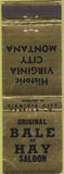 Matchbook Cover - Bale of Hay Saloon Virginia City MT