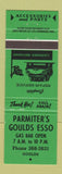 Matchbook Cover - Parmiter's Goulds Esso oil gas St Johns NF NL