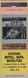 Matchbook Cover - Stevens Motel Cafe WEAR