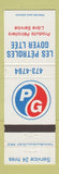 Matchbook Cover - PG Oil gas Les Petroles Goyer QC
