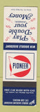 Matchbook Cover - Pioneer oil gas Car Wash Canada SAMPLE Brantford