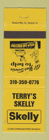 Matchbook Cover - Terry's Skelly oil gas YELLOW