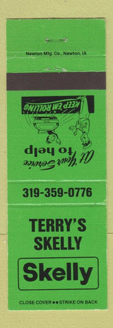 Matchbook Cover - Terry's Skelly oil gas GREEN