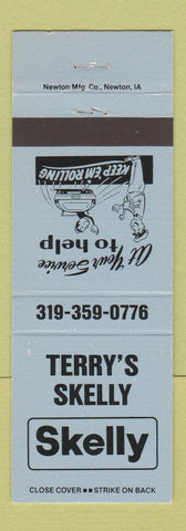Matchbook Cover - Terry's Skelly oil gas BLUE