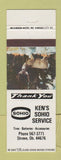 Matchbook Cover - Sohio oil gas Ken's Shreve OH
