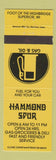 Matchbook Cover - Hammond Spur oil gas Superior WI