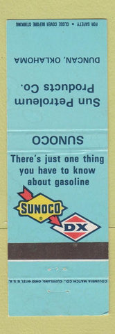 Matchbook Cover - Sunoco DX oil gas Sun Petroleum Duncan OK