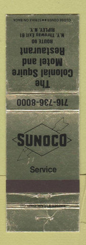 Matchbook Cover - Sunoco oil gas Colonial Squire Motel Ripley NY WEAR