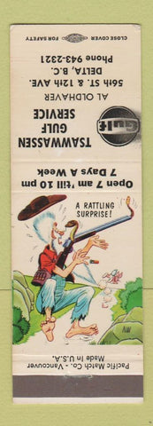Matchbook Cover - Tsawwassen Gulf oil gas Delta BC hillbilly WEAR