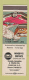 Matchbook Cover - Woody's Gulf oil gas Duncan BC