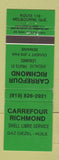 Matchbook Cover - Shell oil gas Carrefour Richmond Melbourne QC GREEN WORN
