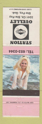Matchbook Cover - Sunoco oil gas Ste Foy QC pinup