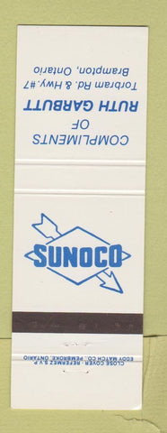 Matchbook Cover - Sunoco oil gas Ruth Garbutt Brampton ON