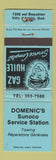 Matchbook Cover - Sunoco oil gas Domenic's Ville d Anjou QC WORN