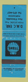 Matchbook Cover - Shell oil gas DMC Pont Rouge QC WEAR