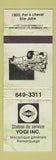 Matchbook Cover - Sunoco oil gas Ste Julie QC GREEN WEAR