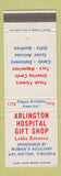 Matchbook Cover - Arlington Hospital Gift Shop Arlington VA