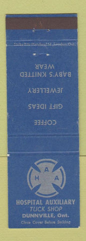 Matchbook Cover - Hospital Auxiliary Tuck Shop Dunnville ON