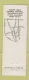 Matchbook Cover - Mount Helix General Hospital La Mesa CA WEAR