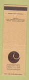 Matchbook Cover - Community Hospital of Indianapolis IN