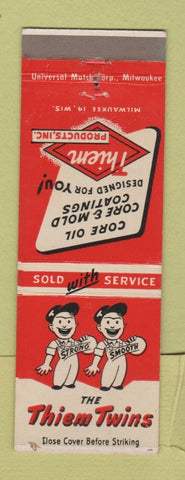 Matchbook Cover - Thiem Products Milwaukee WI