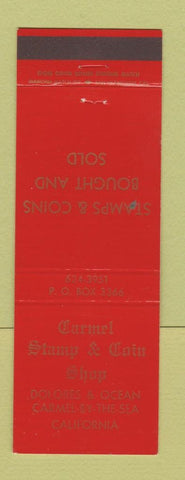 Matchbook Cover - Carmel Stamp and Coin Shop Carmel by the Sea CA
