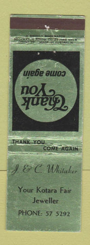 Matchbook Cover - J&C Whitaker Kotara Fair Jewelry Australia