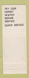 Matchbook Cover - J&C Whitaker Kotara Fair Jewelry Australia