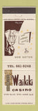 Matchbook Cover - Waikiki Casino Ste Anne QC Tiki