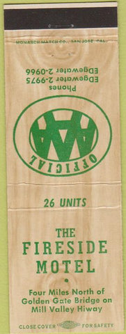Matchbook Cover - Fireside Motel San Francisco CA