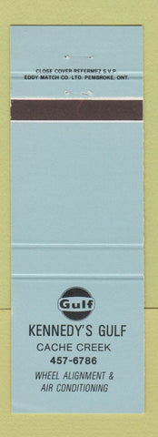 Matchbook Cover - Gulf oil gas Kennedy's Cache Creek BC